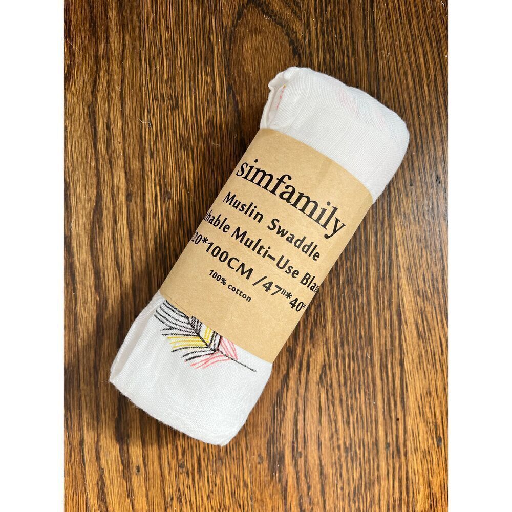 NEW simfamily Infant Baby Muslin Blanket Swaddle BUY 2 GET 1 FREE